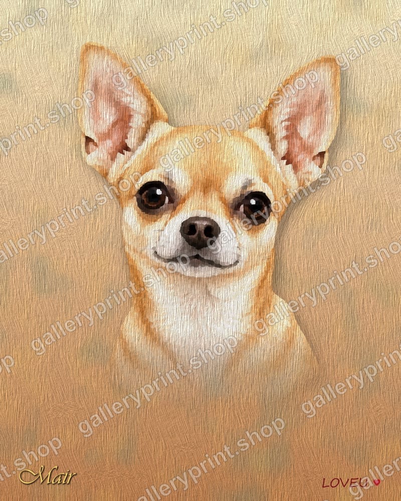 Chihuahua Oil Painting Portrait – printable wall art