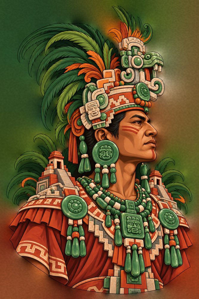 Maya Noble in Jade Headdress – printable wall art