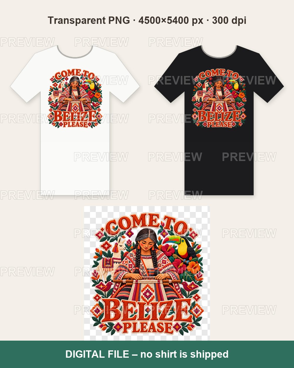 Come to Belize Please – Funny Rhyme Travel – T-shirt design PNG