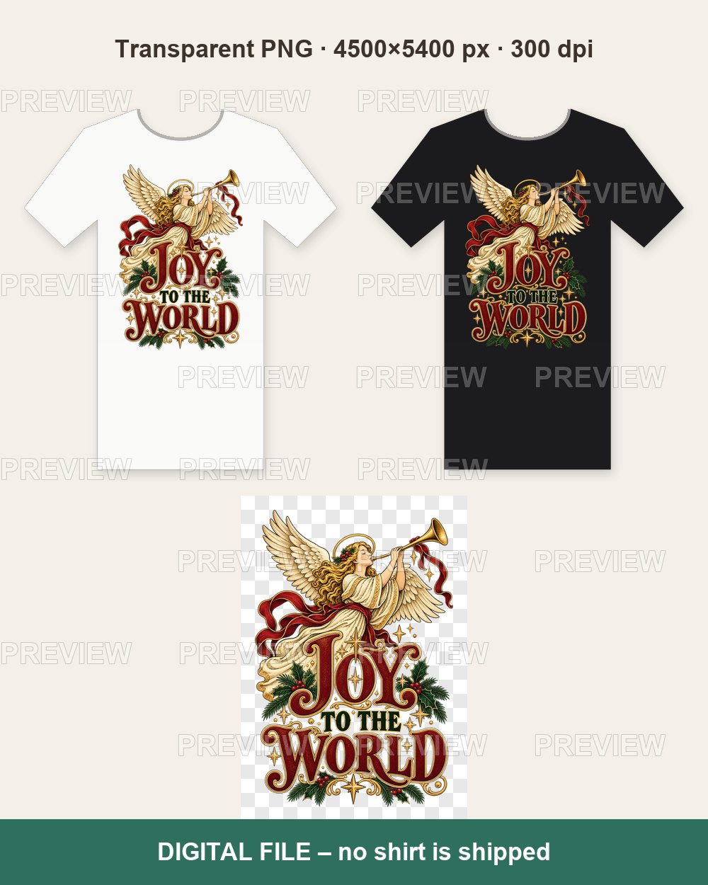 Joy to the World – T-shirt design PNG