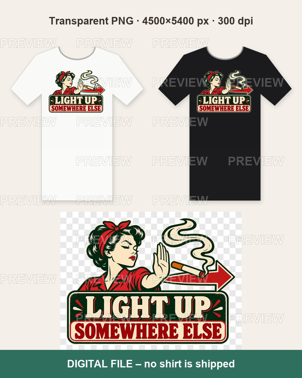 Light Up Somewhere Else – T-shirt design PNG