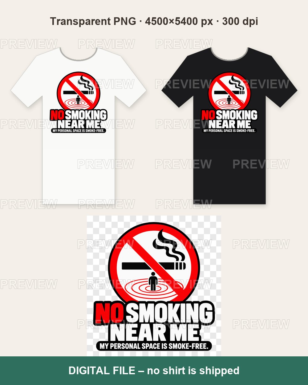 No Smoking Near Me – Funny No Smoking – T-shirt design PNG