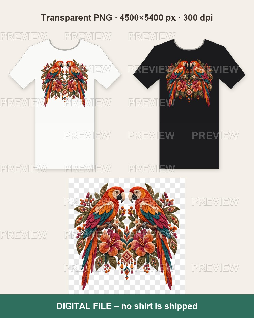 Scarlet Macaw – T-shirt design PNG